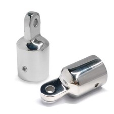 Pair 316SS Heavy Duty 3/4in 20mm ID Bimini Top Cap External Eye End Boat Fit...