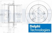 2X Bremsscheibe Delphi BG3799 2 Bremsscheiben Hinterachse Hinten