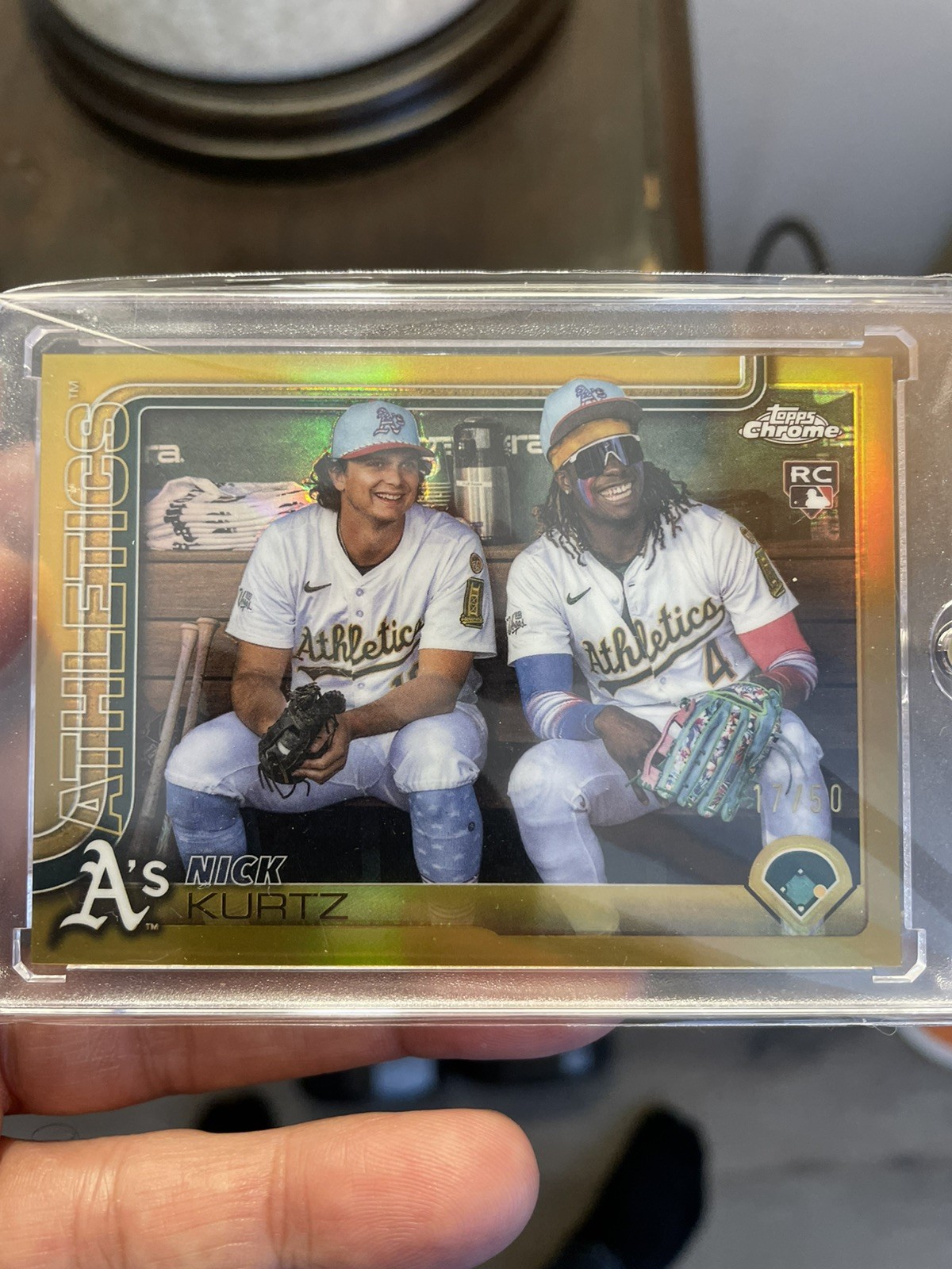 2025 Topps Chrome Update USC178 Image Variation Nick Kurtz RC Gold /50 ROY