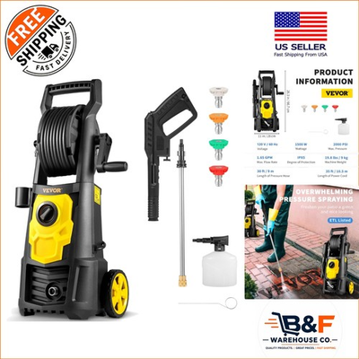 #ad #ad High Performance Electric Pressure Washer 2000 PSI 1.65 GPM Certified $173.24