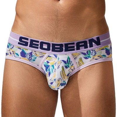 NEW Seobean Men's Close-Fitting Underwear Sexy Briefs with Unique Prints Pouch
