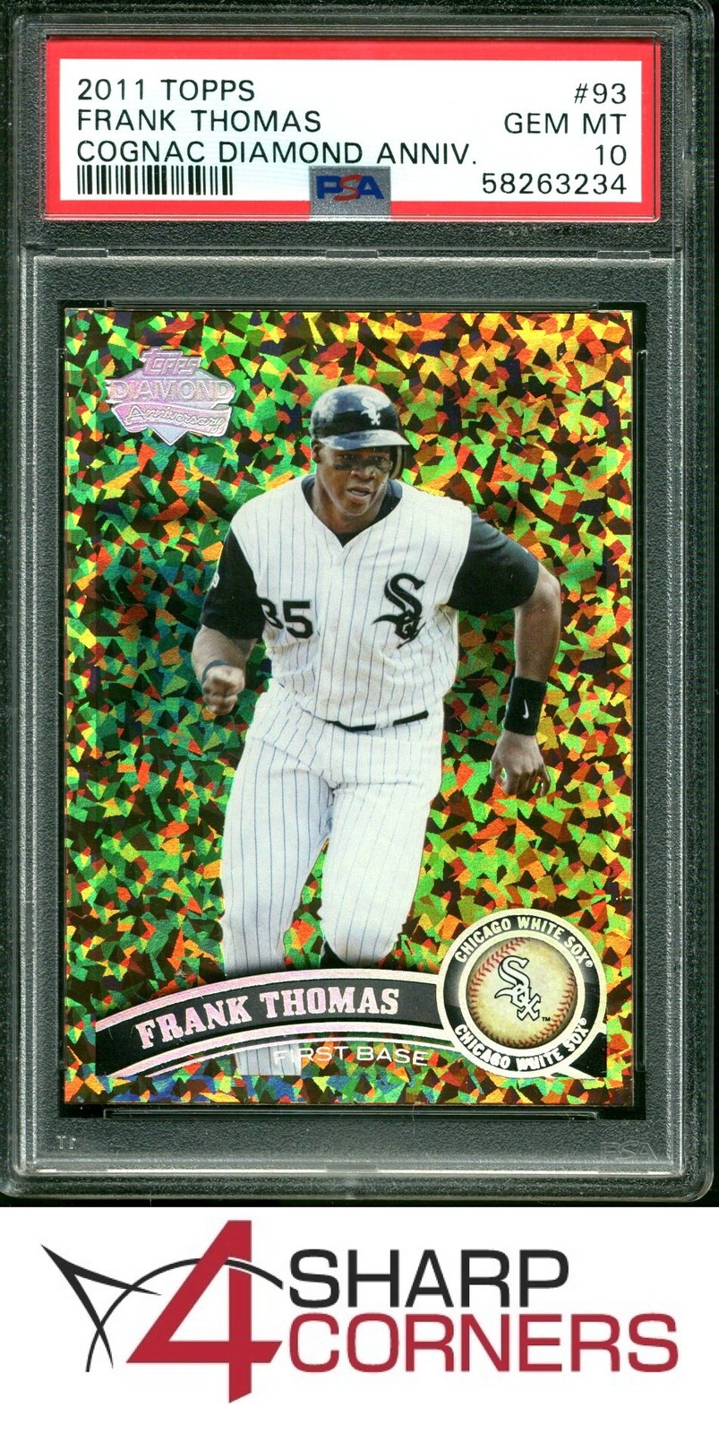 2011 TOPPS COGNAC DIAMOND ANNIVERSARY #93 FRANK THOMAS HOF PSA 10 view 1