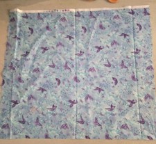 Purple Butterflies on blue fabric 279224