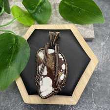 3  Polished Gemstone Copper Wire Wrapped Pendant New B7226