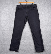 Lucky Brand Jeans Mens 36x32 36x30 Black Dark Wash 410 Athletic Straight Leg