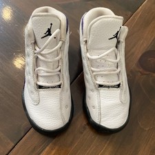 Nike Air Jordan 13 Retro Td White-Black-Court Purple Sz 9C 414581-105 Lakers