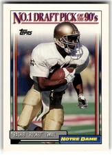 Raghib "Rocket" Ismail 1992 Topps #4 Notre Dame No. 1 Draft Picks of the 90's