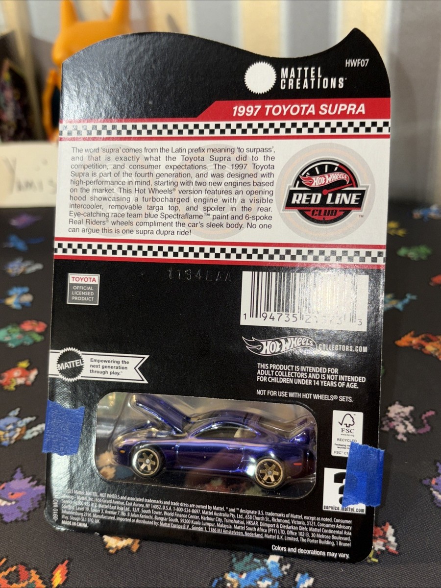 新品 ホットウィール Hotwheels 1997 TOYOTA SUPRA Amazon.com: Hot Wheels 1997 Toyota Supra Blue RLC Red Line