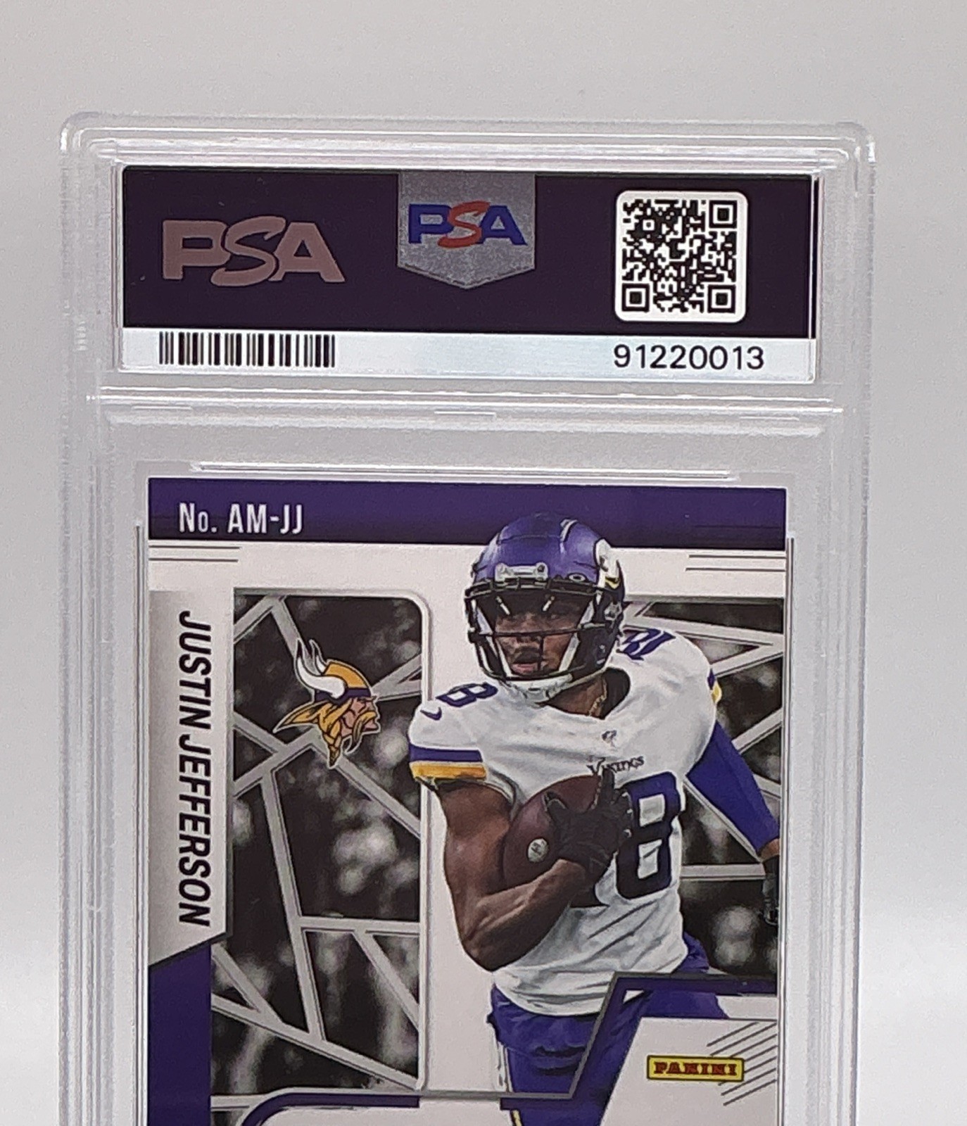 2022 Mosaic Justin Jefferson Minnesota Vikings Autograph Mosaic PSA 9 Mint view 5