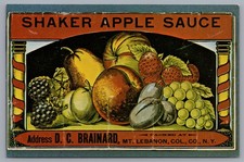 Shaker Apple Sauce Label - Shaker Museum Old Chatman New York Postcard