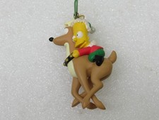 2004 The Simpsons Heirloom Collection Bart Riding Reindeer Hanging Ornament