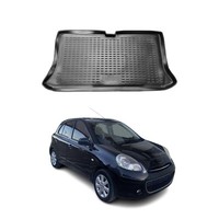 Kofferraummatte Kofferraumwanne FüR Nissan Micra 2010-2016 Gummi Tpe Schwarz