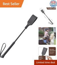 18 Inch Genuine Leather Riding Crop with Non-Slip Grip for Equestrians
