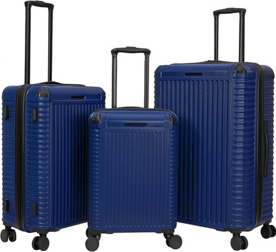 Dejuno Abrams 3-Piece Lightweight Hardside Spinner Luggage Set - Navy