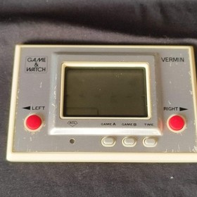 Vintage Nintendo Game & Watch VERMIN wide Screen, Manual, Box set, Japan Working