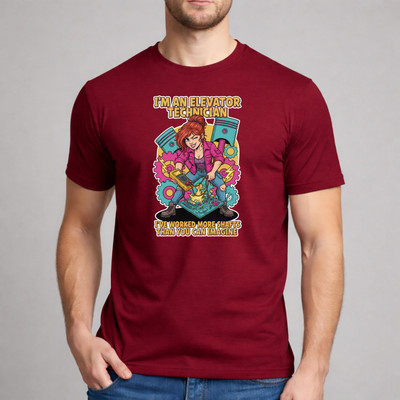 Elevator Technician Shirt Worked More Shafts Comic Style Graphic Unisex T-Shirt