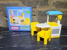 Vtg LIttle Tikes Miniature Party Kitchen Chairs with Box