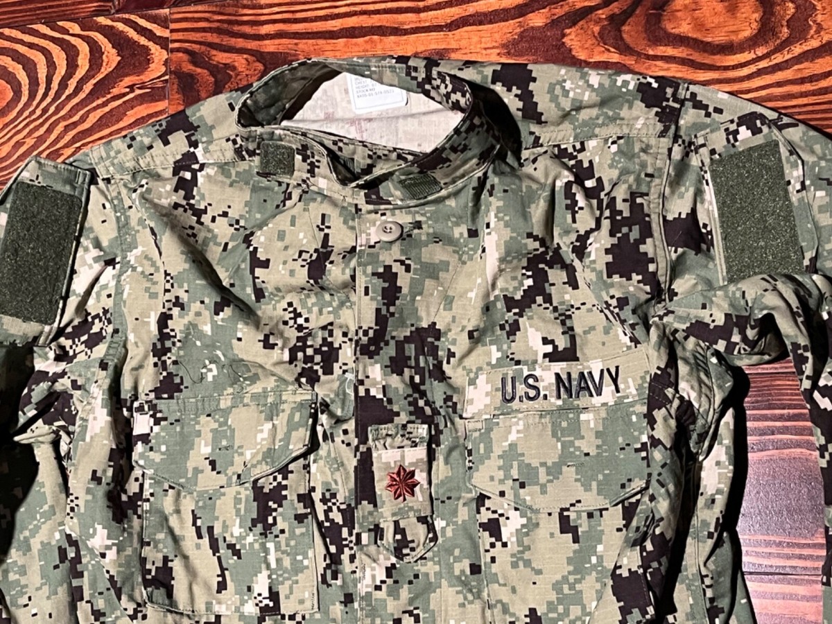 US.NAVY ボトム/33/コットン/NVY/カモフラ US.NAVY ボトム/33/コットン/NVY/カモフラ