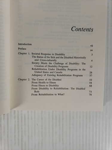 The Sociology an Social Psychology of Disability and Rehabilitation 1970 1st ed. - Picture 7 of 9