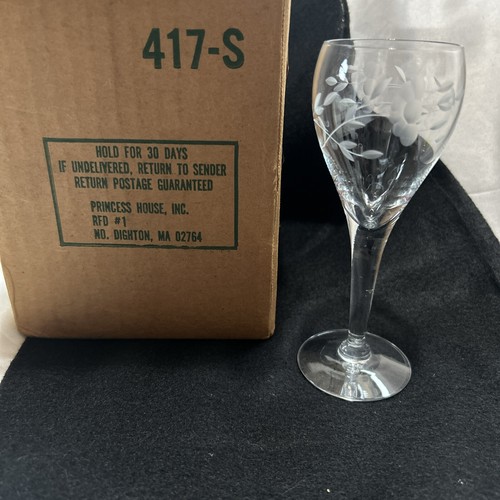 Vtg Princess House Heritage Tulip Cordial Glasses Set Of 4 New In Box NOS - Picture 5 of 15