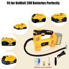 Cordless Electric Car Tyre Inflator Pump Tire Air Compressor Pump For 18V Dewalt