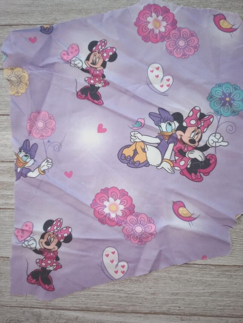Disney minnie mouse fun fabric silky character piece 10 by 8 inch  purple 1pc