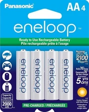 Panasonic Eneloop AA 4 up to 2000mAh NiMH Rechargeable Batteries USA SELLER 
