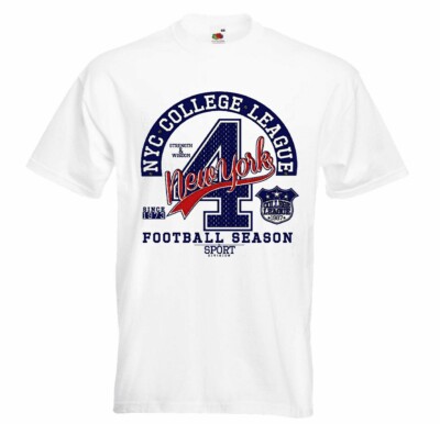 T-Shirt NEW YORK CITY COLLEGE LEAGUE FOOTBALL Fussball AMERICAN FOOTBALL TEAM