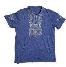 Galychanka Boys Vishivanka Size 10-12 Blue Embroidered
