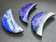 Lapis Lazuli Crescent Moon Carving Gemstone Crystal Home Decor Supply
