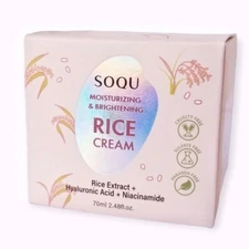 SOQU KOREA: MOISTURIZING & BRIGHTENING RICE CREAM. 2.48 FLOZ. ORG$36 NOW $24