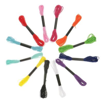 12 Stück Stickgarn Kreuzstich Zahnseide zum Selbermachen Stickerei Armband Basteln