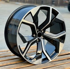 22x10 5X112 BLACK MACHINED 22" WHEELS FOR AUDI Q5 Q7 Q8 RS7 SQ6 SQ7 SQ8 RIMS