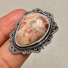 Sunstone Gemstone 925 Sterling Silver Jewelry Ring Size 9