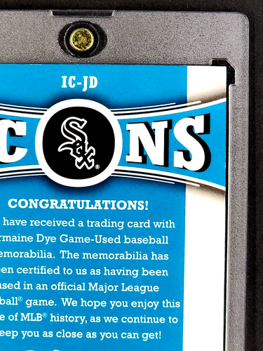 2009 UD Upper Deck Icons Icons Jerseys #JD Jermaine Dye Game Used GU Jersey Card - Picture 8 of 10