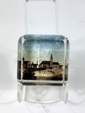 Antiker Briefbeschwerer Andenken an Alt&ouml;tting Glas Paperweight