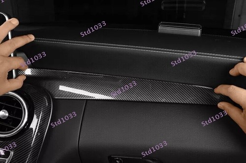 Benz C-Class C300 C43 2015-2021 Carbon Fiber Center Console Dash Strip Trim - Picture 4 of 8