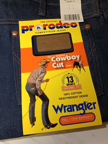 NWT 2003 Wrangler Original Fit Pro-Rodeo Competition Jeans Cowboy Cut Size 34x32 - Picture 3 of 6