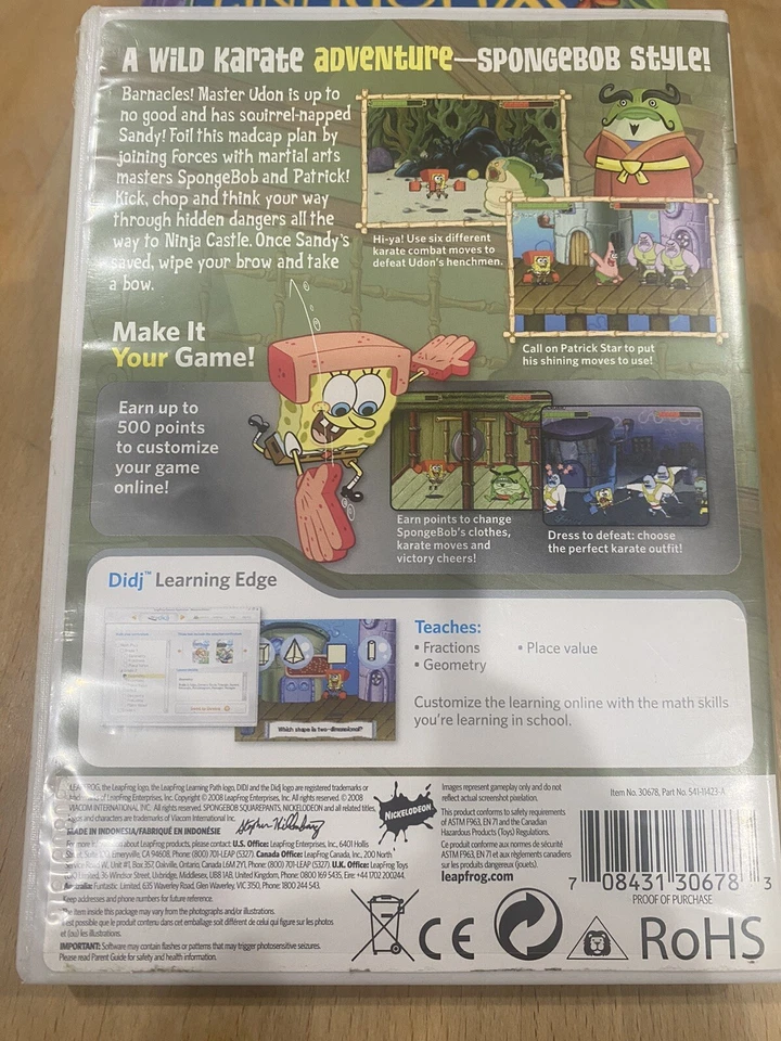 Lot of 4 Leap Frog Didj Star Wars Spongebob Nancy Drew Indiana Jones Games - Image 3 of 4