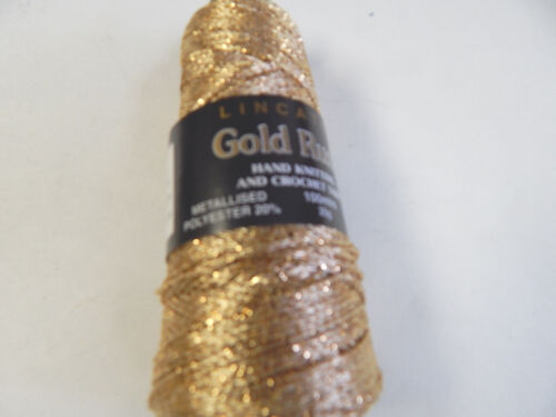 Lincatex Yarn Gold Rush 24 COLORS Metallic/poylester Knit/Crochet 100Mtrs - Picture 2 of 26