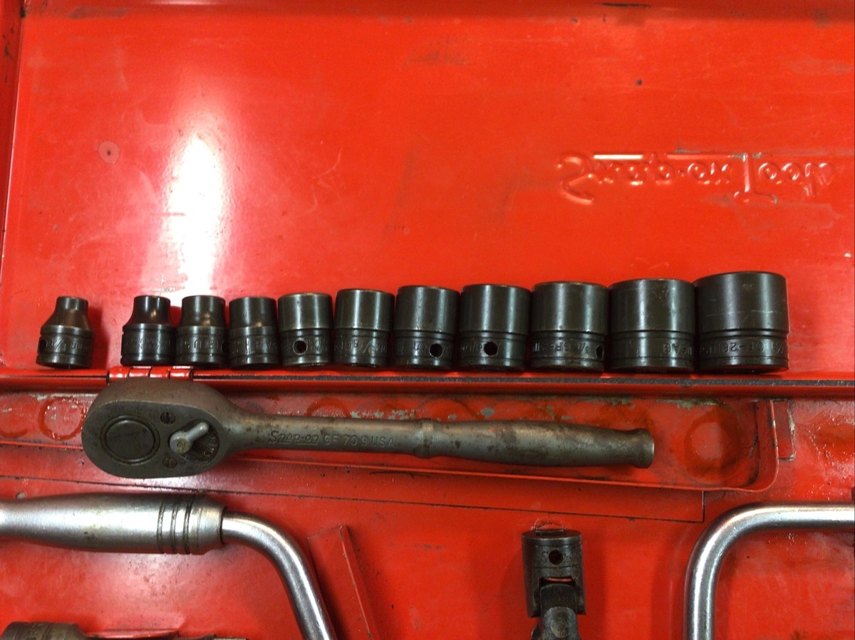 Snap On - 3/8”Dr., 12 Pt. General Service Set Industrial Finish-in