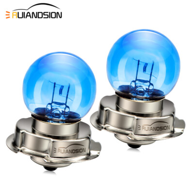 2 Ampoules Phare Moto P26S 15W 12V LED - Blanc 5000K - Pour Scooter, Vélomoteur