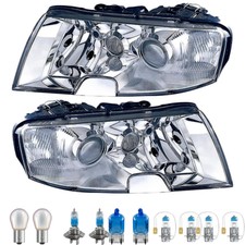 Scheinwerfer Set inkl. Premium Lampen für Skoda Superb I 3U4 mit LWR Motor