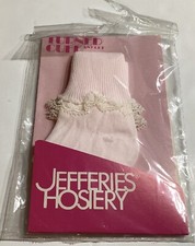 Vintage Girls Pink Anklet Socks Jefferies Hosiery 100 Nylon Small