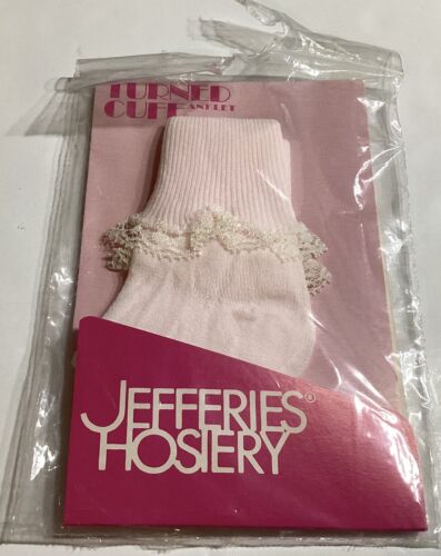 Vintage Girls Pink Anklet Socks Jefferies Hosiery 100% Nylon Small - Picture 1 of 2