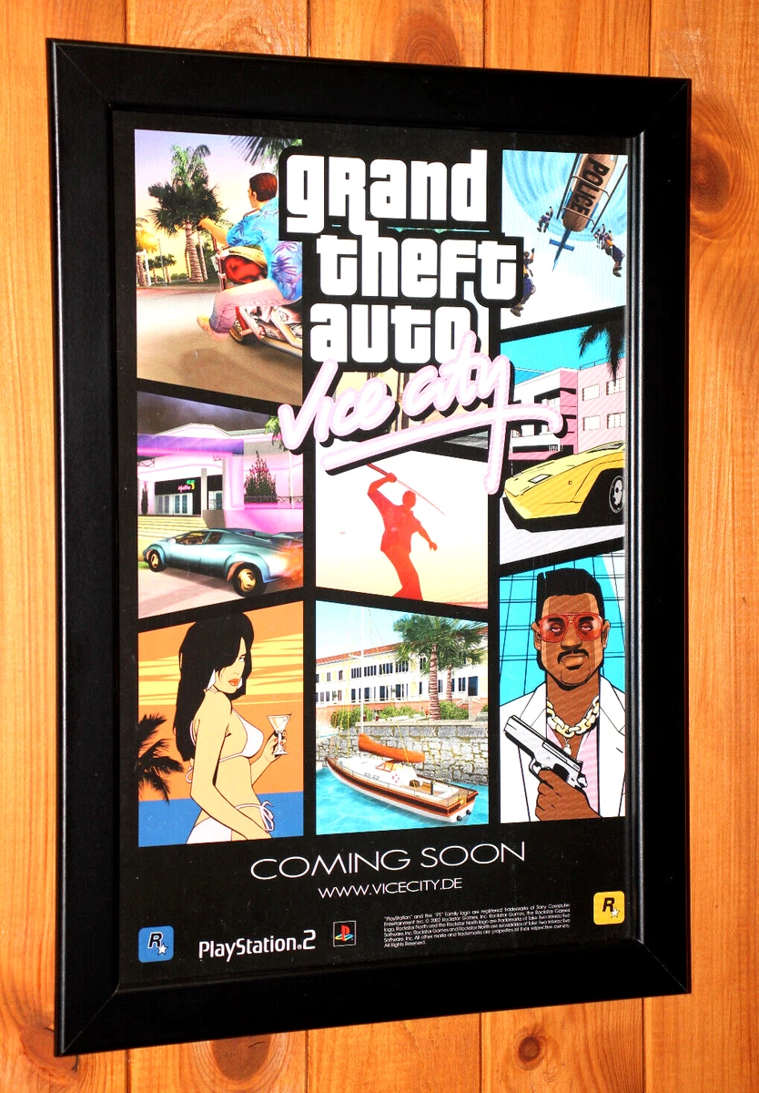 Grand Theft Auto Vice City Poster In Video Game Merchandise for