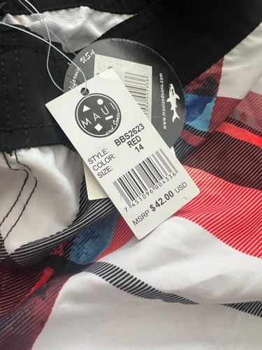 Maui and Sons Swim Shorts Lightweight Polyester Boys Size 14 New - Picture 2 of 2