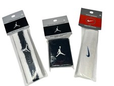 Lot of 3 Nike Air Jordan Logo Jumpman Sweat Headbands Y2k 2000s Vintage New