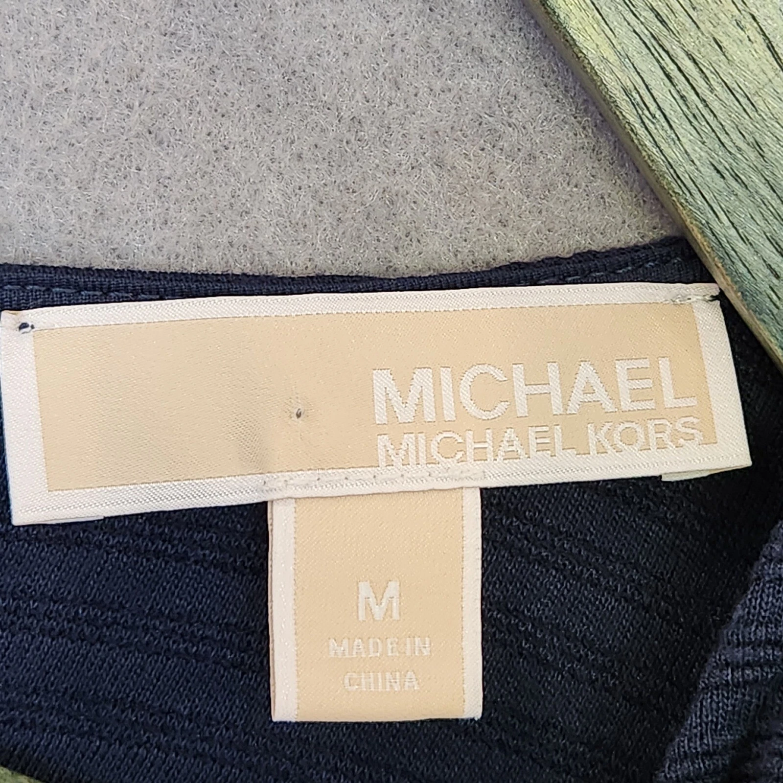 Abito Michael by Michael Kors blu nav orizzontale a costine maglia girocollo qualità