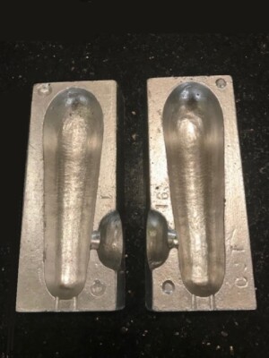 Ezi Drop / Fast Drop Boat Fishing Lead Weight Mould torpedo Shape .